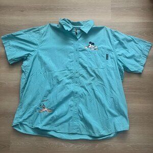 Blue Women's Disney Mickey Polo Shirt Size 22W/24W